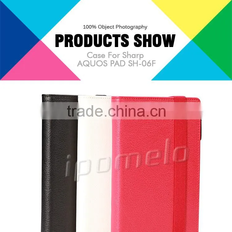 High quality leather tablet case for Sharp AQUOS PAD SH-06F