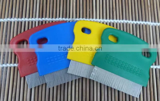 steel/plastic animal lice comb