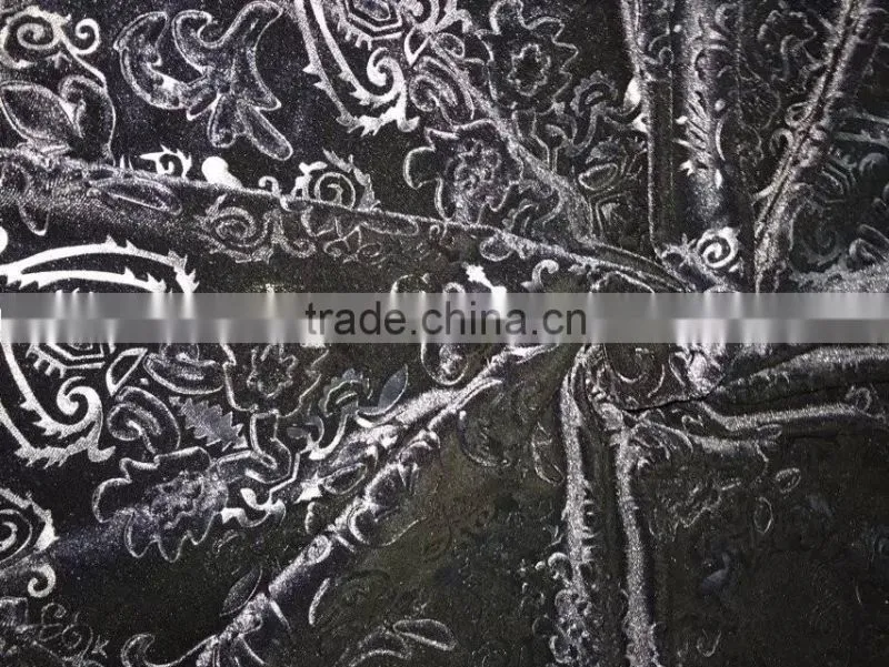 KS Velvet Fabric with Emboss Flower for Women