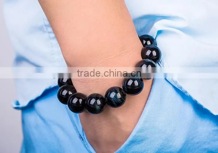 Blue tiger eye stone bracelet for sale ,round Gemstone bracelet