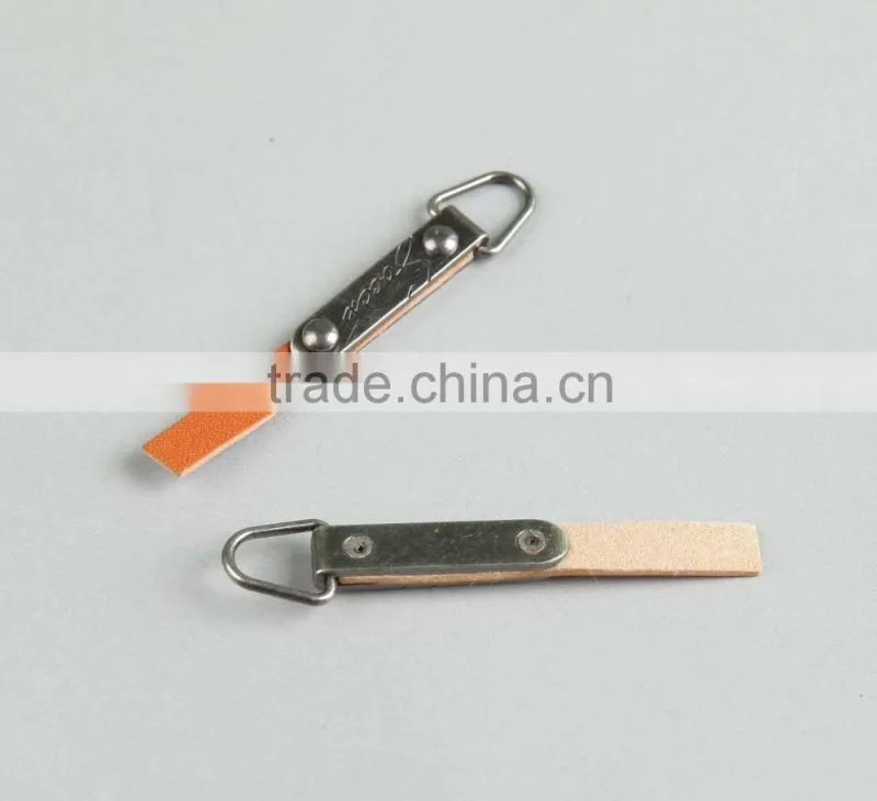 Metal Logo Engraved Custom Leather Zipper Pull/Zipper Slider/Puller Head