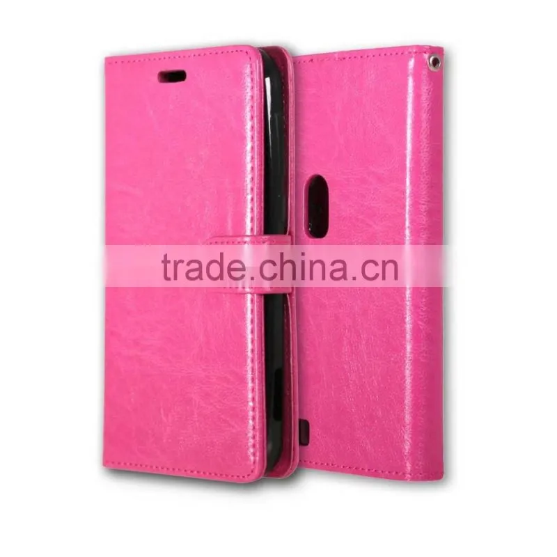 Hot sale PU Leather Mobile Phone Flip Wallet Kickstand Case for ASUS Zenfone ZOOM ZX551ML
