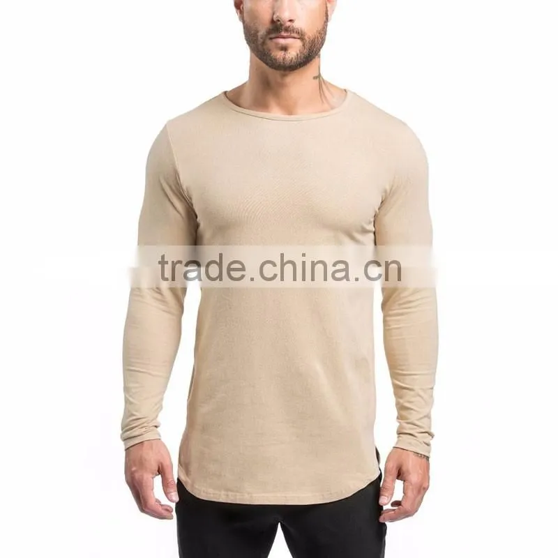 Wholesale Gym Dry Fit Men's longsleeve fitness sports seamless t shirt
