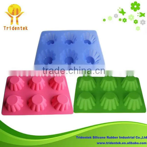 Good Quality Low Price 6- cup silicone mini muffin cup