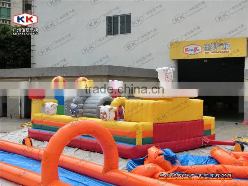 Durable PVC Pleasant Goat And Wolf Inflatable fun city Outdoor Inflatables Toys Palyland