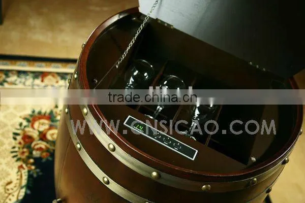 New Style Barrel furniture wooden fridge