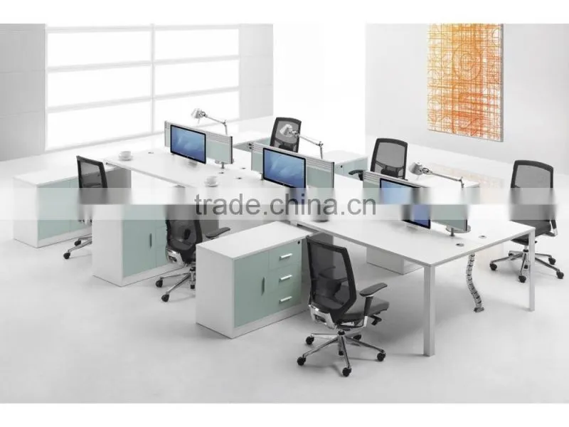2016 newest modern design 4 seaters office partition(HX-CRV005-2)