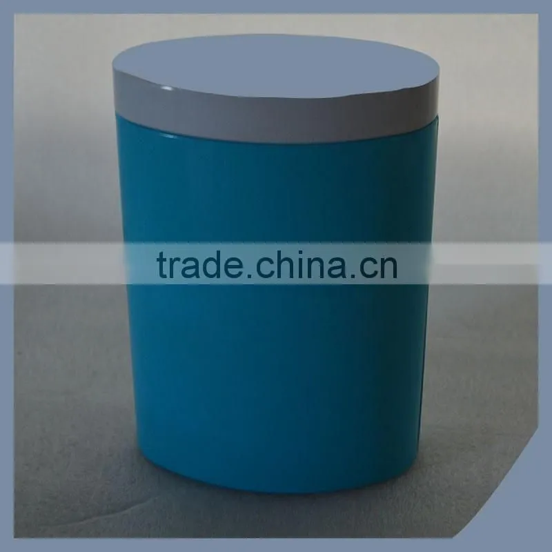 blue tea packing tin box/metal tea tin can/customized shape tea tin box