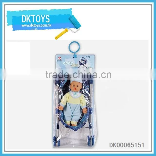 Newest doll stroller toy for kids with doll