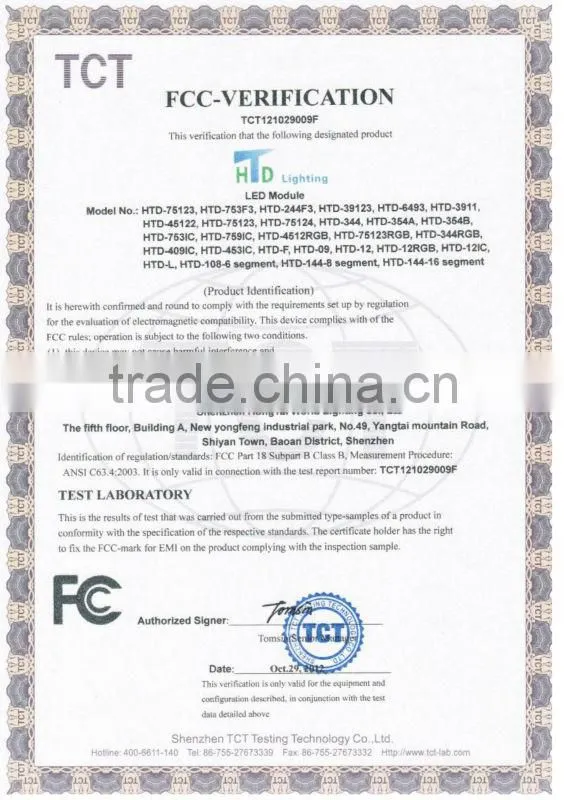 InGaN Chip Material and CE, RoHS Certification high power LED Module