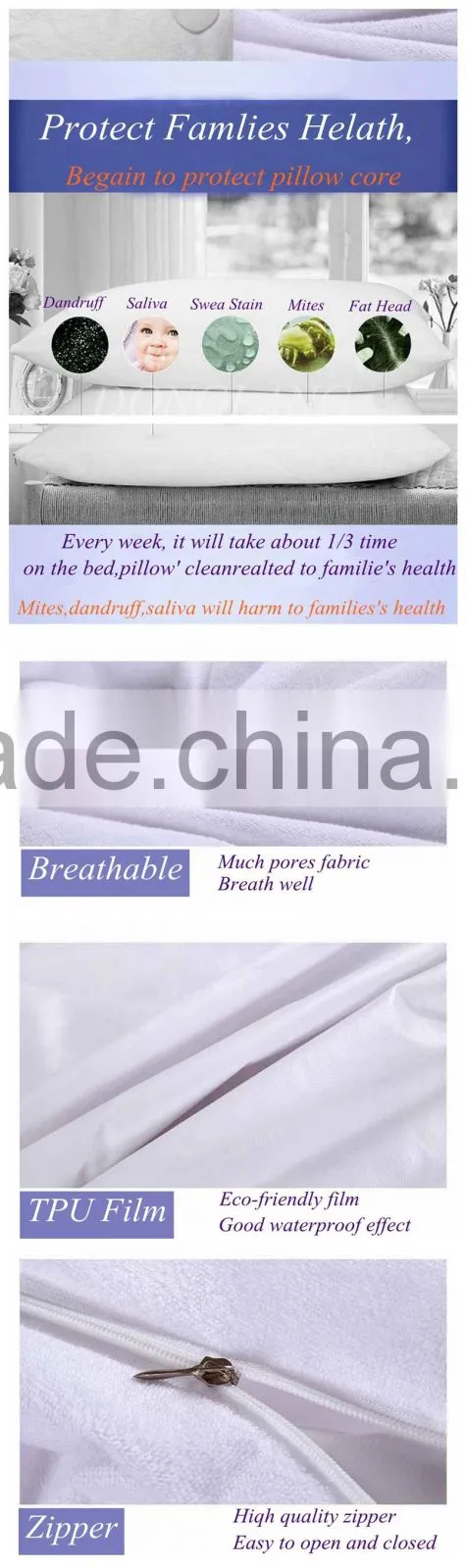 2016 New Style 20 Inch Throw Pillow Covers , Cotton/Polyester Waterproof Pillow Cover