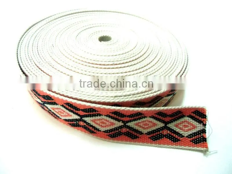 2014 Jacquard webbing 1"-new design cotton jacquard webbing 1" wide FT-WB527