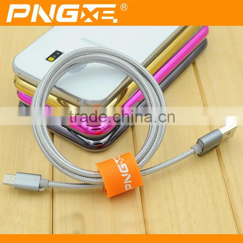 PNGXE High quality colorful micro braided usb cable fast charging data cable for iphone charger cable cable cable manufacturer