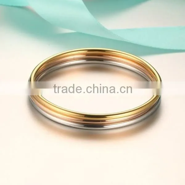 Fashion Simple 3mm Smooth Stainless Steel Bracelet