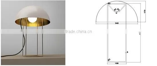 Customized fancy design led table lamp for hotel