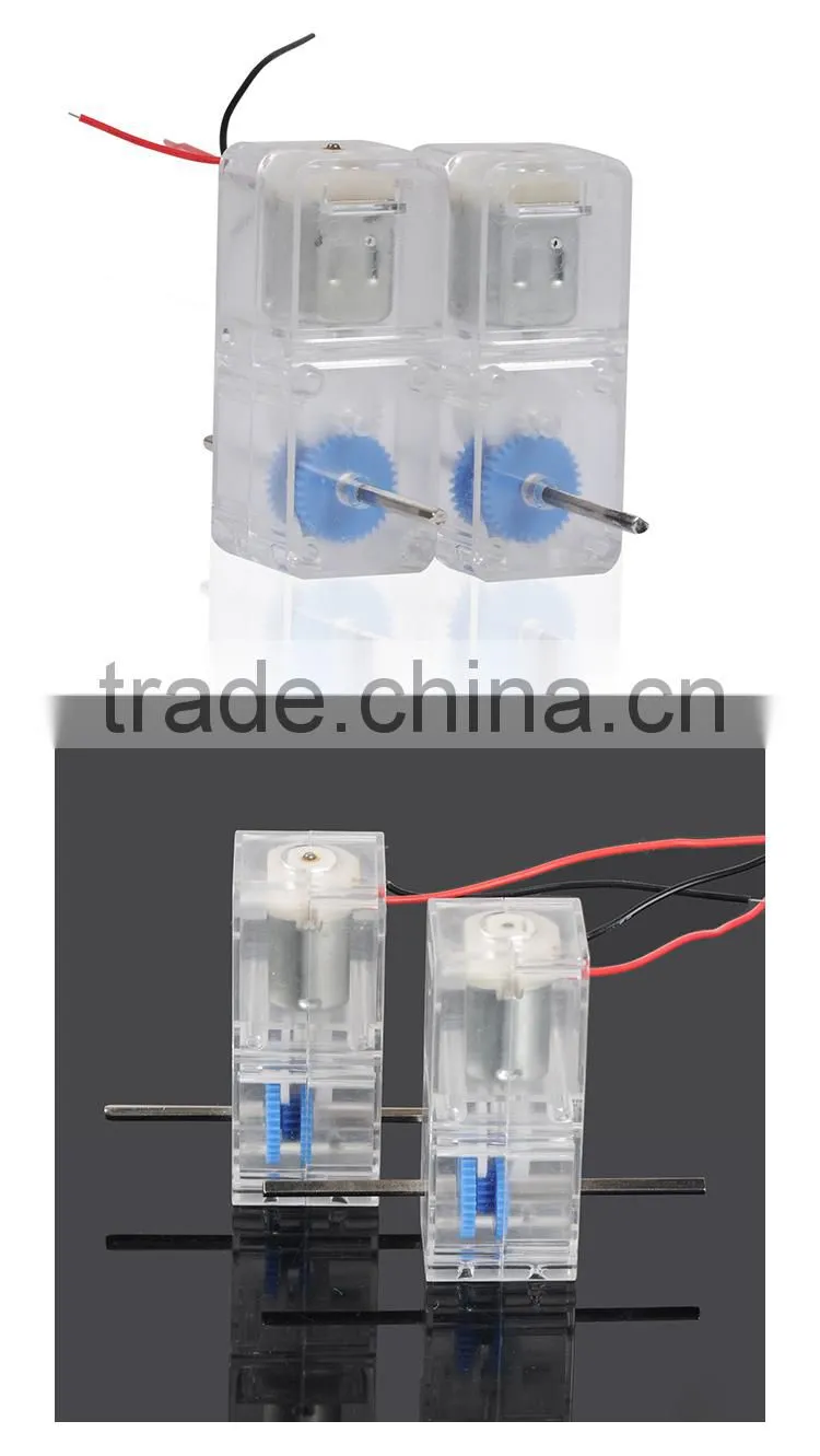 3MM transparent reduction gearbox/reducer/D axle /hexagon axle