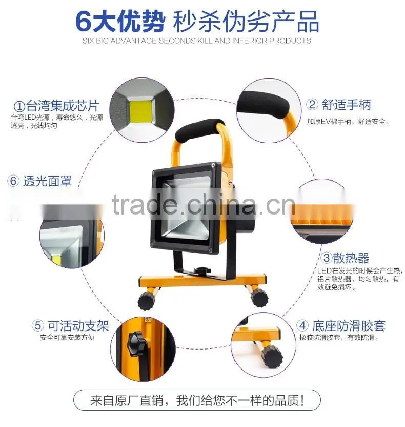 Portable outdoor plaza for LED charging light projection lamp