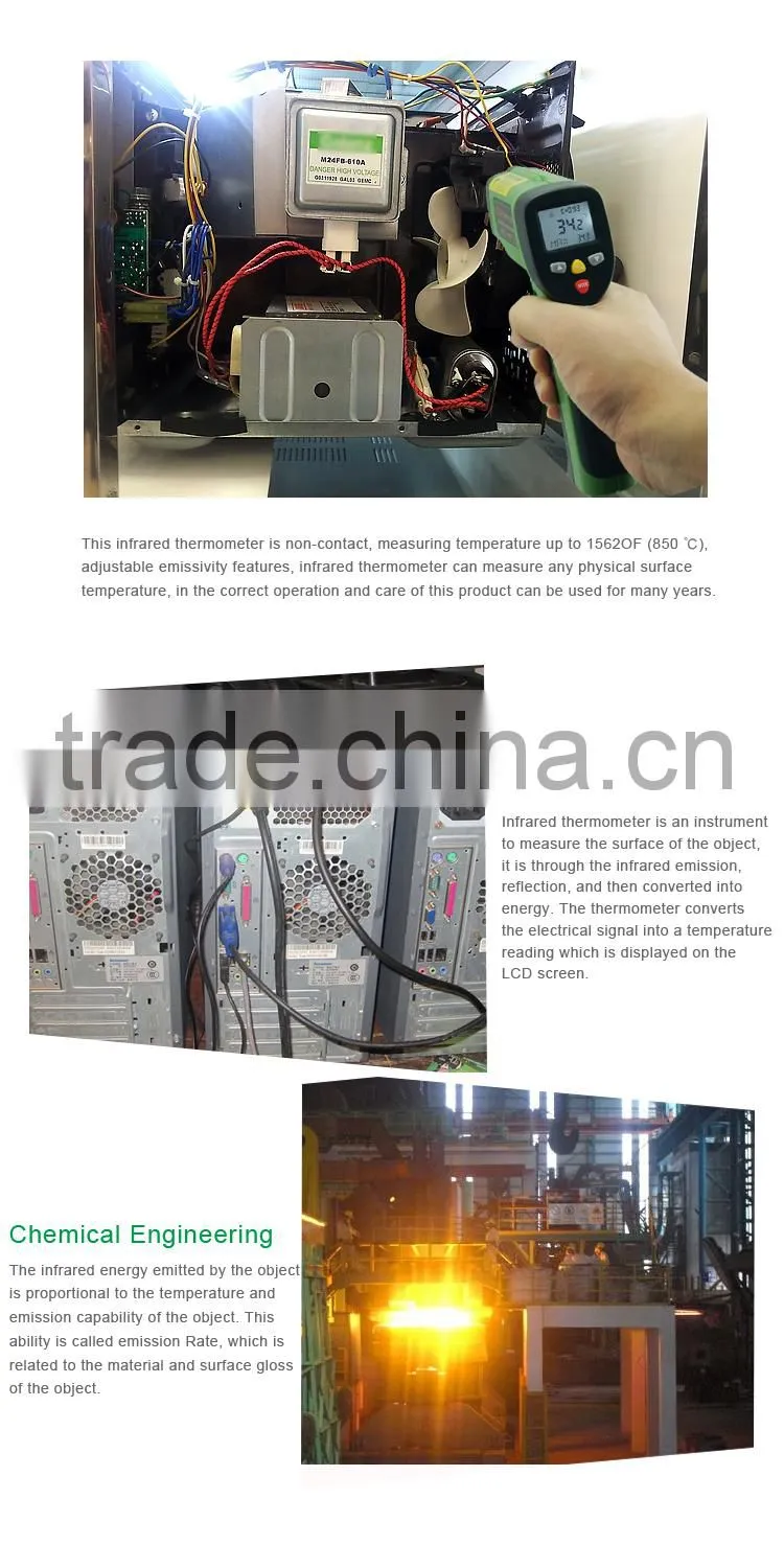 High Quality Handy OEM Non Contact Digital Laser Infrared Thermometer Infrared Temperature Gun