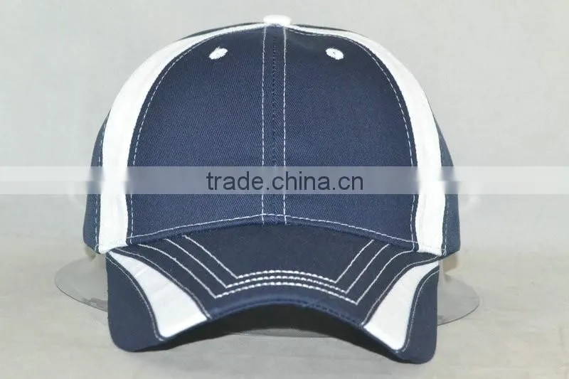 Half dry fit half cotton cap popular model design navy&white cap