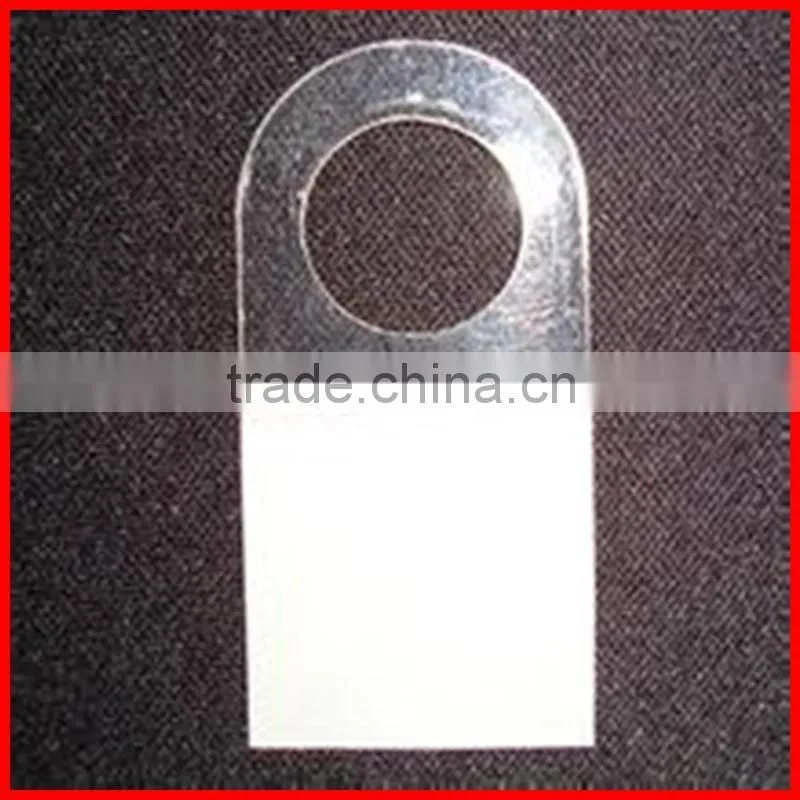 PVC plastic hang tab,supermarket display hang tab