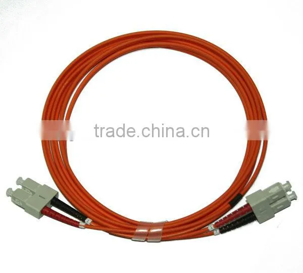 High quality fiber optic FC patch cord/fc duplex patch cord with 2.0mm black boot for FTTH