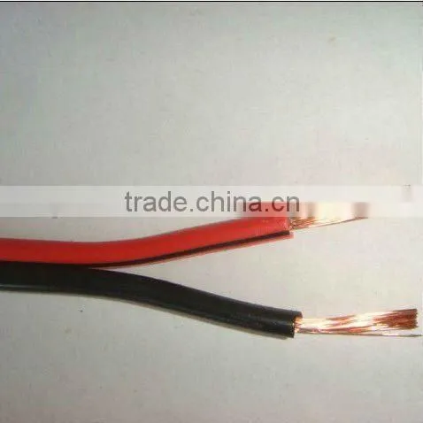 CCA copper clad aluminum flat speaker wire black and red 0.75 sqmm