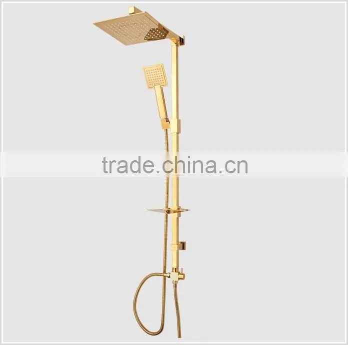 wall mount shower set,antique brass rainfall shower set