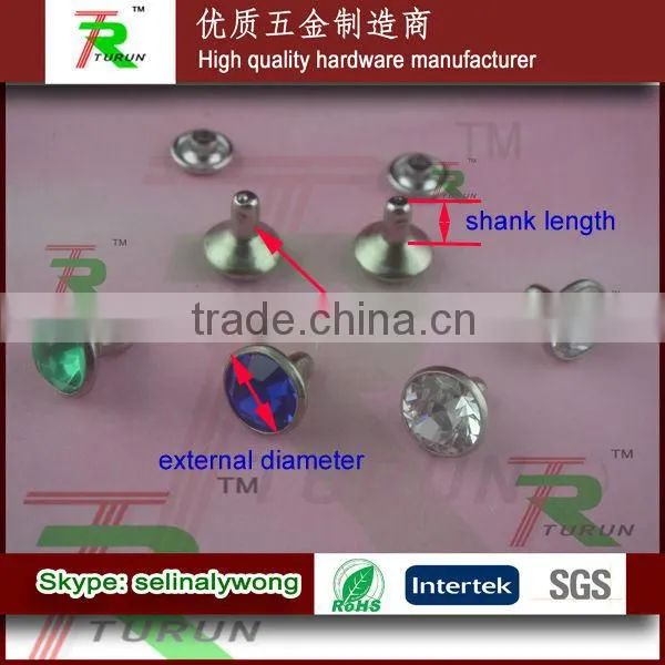 Made in china crystal silver rivet