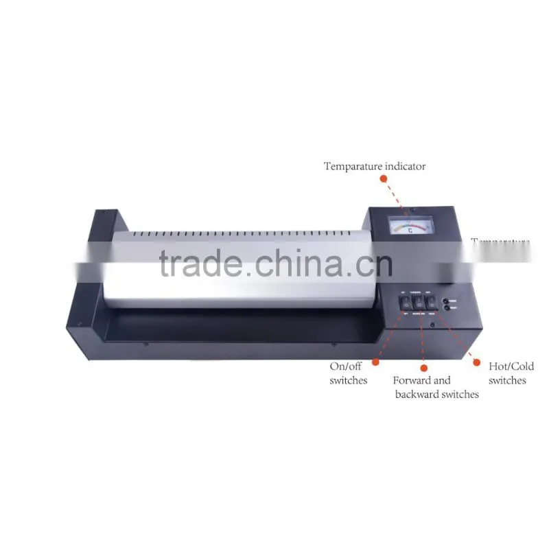 250 mic 4 rollers steel case laminator adjustable temperature laminator