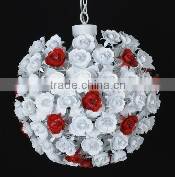 Modern rose flower ball table lamp