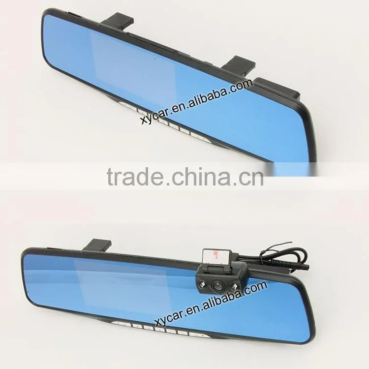 120 degree 4.3 inch HD LCD display cheap 1080p hd car rearview mirror camera dvr XY-801DVR