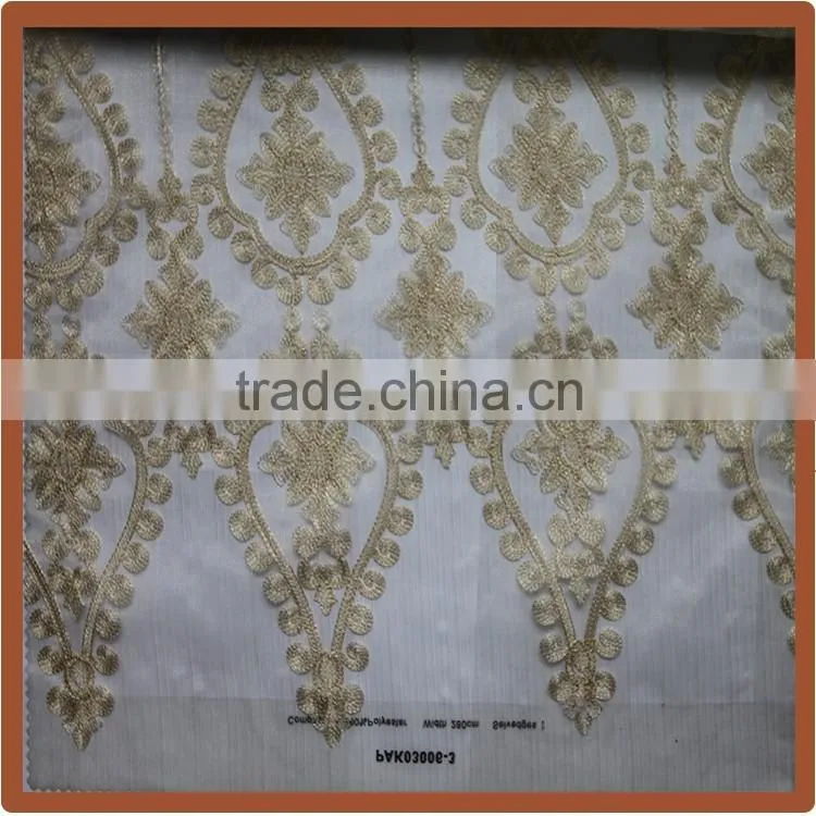 Hot Sale! Embroidered Organza Window Curtain sheer