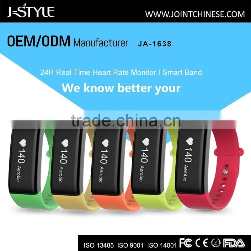 New Fashionable Bluetooth energy bracelet digital silicone wristband with heart rate monitor