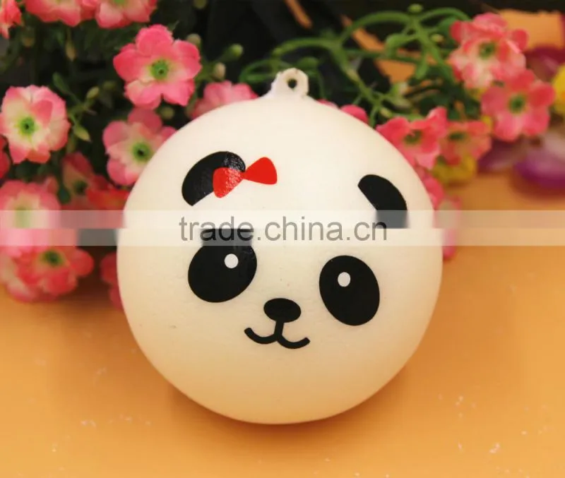 Promotional Gifts Wholesale New Creative Soft Fake Expression Panda Bread Artificial Food Model Props -Yiwu sanqi crafts factory