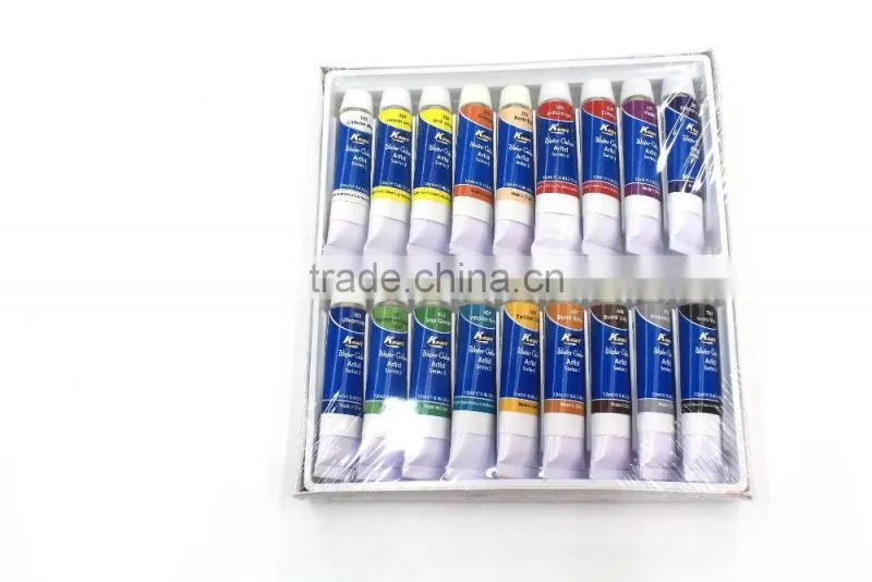18 color watercolor paint set 12ml