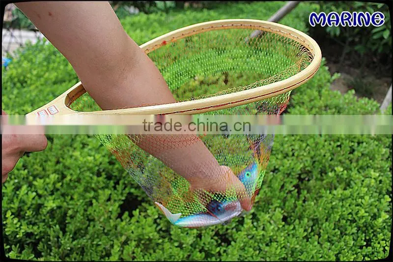 Nylon Fishing Landing Net With Wood Frame