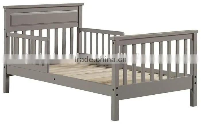 Grey Color Unique Cheap Price Baby Relax Oine Wood Toddler Bed