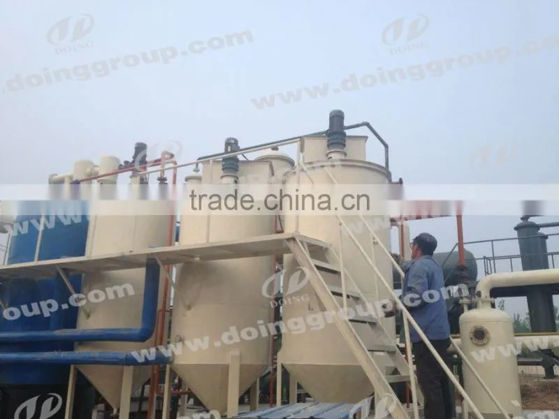 Latest Design Of Pyrolysis machine and oil refine/distillation to Diesel