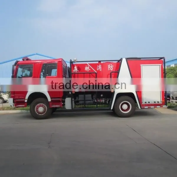 290hp 4*2 SINOTRUK HOWO Forest fire fighting truck 8000L