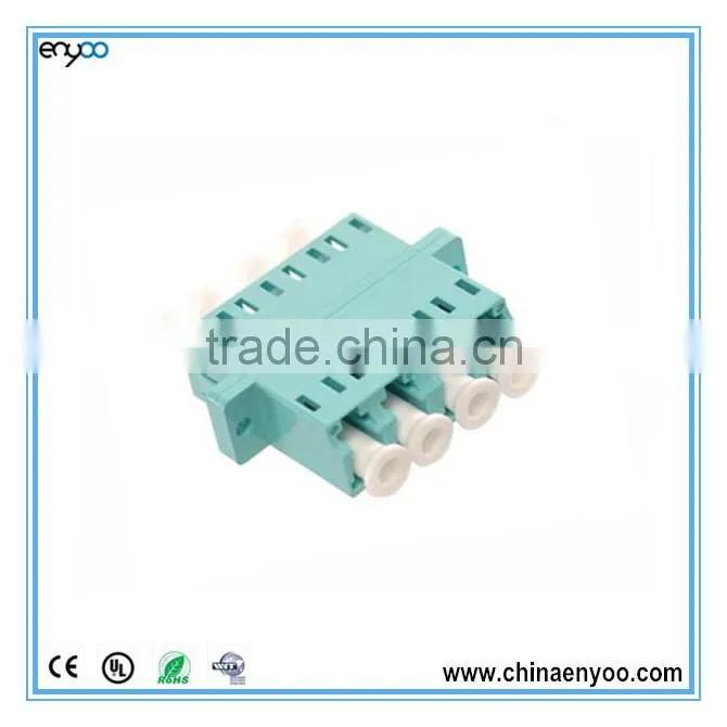 Professional 10G LC quad OM3 fiber optic adapter