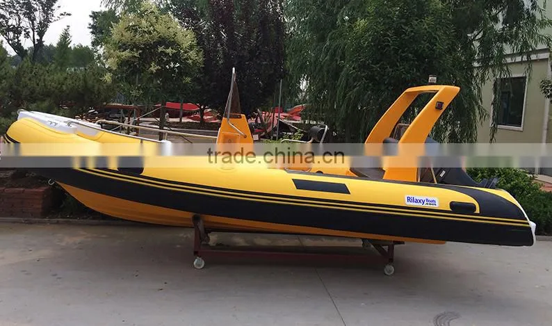 China manufacturer made new 17ft RIB rigid hypalon inflatable sport fishing boats for sale with Japan outboard engine motor