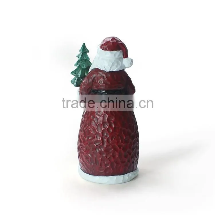 New year polyresin lifelike santa claus sculpture