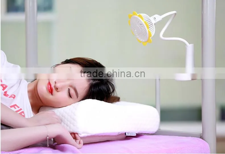 Cute Lovely USB Rechargeable Clip Fan, Student Dormitory Bedside Clip Fan, Mini USB Sunflower Fan