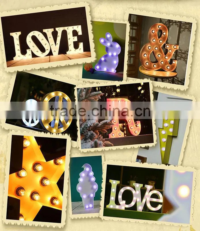 dual coloured letter lights