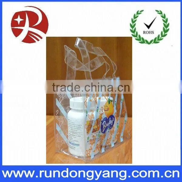 snap button clear pvc bag