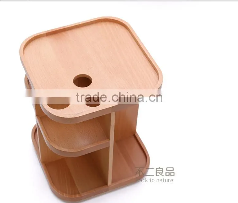 Low moq low price wholesale wooden 360 degree rotate dresser