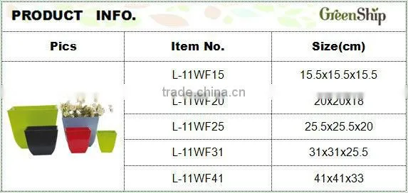 Home decorative painted plastic flower pot
