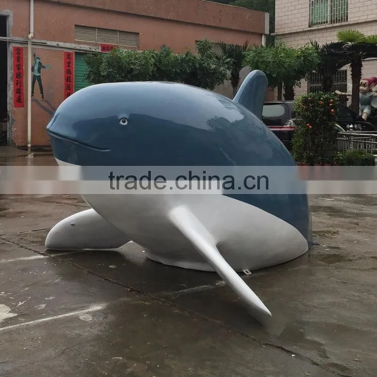 Fiberglass whale statue
