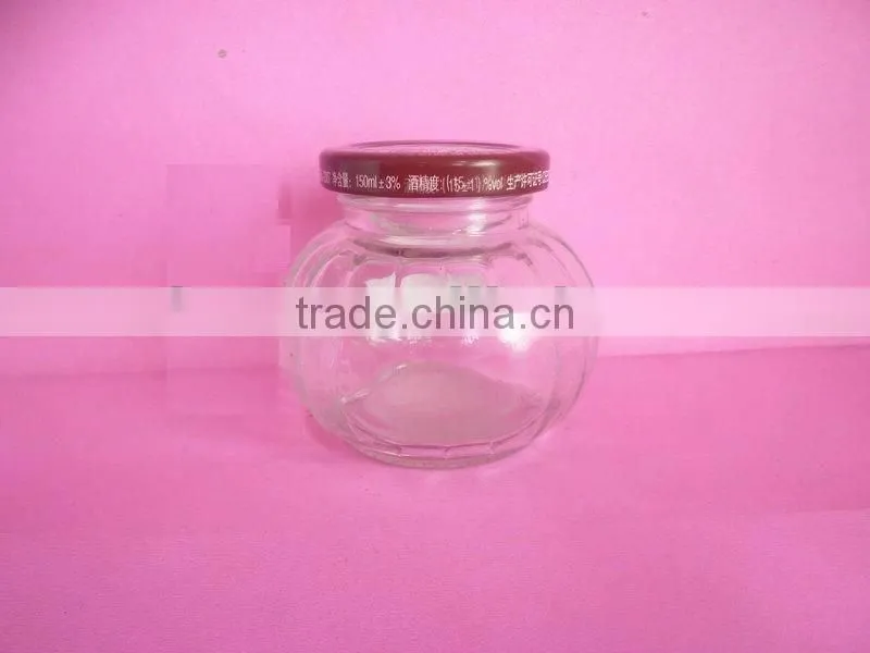 glass pickles jars with metal cap, glass pickles container