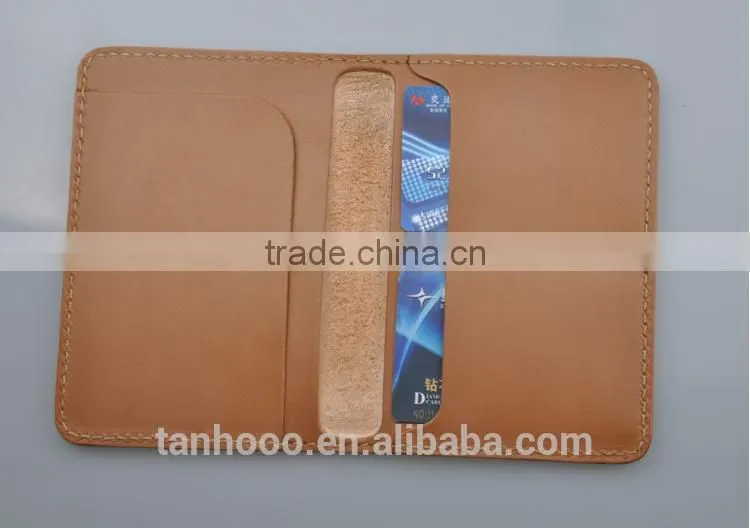 More than 10 years leather factory emboss logo custom leather passport holder